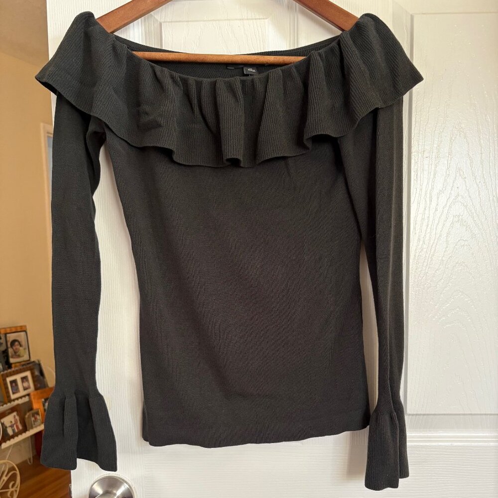 NWT Women Ann Taylor Black Top